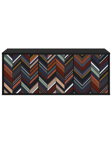 Mobile TV da Parete OMMEN 102 x 33 x 40 cm Rovere Nero