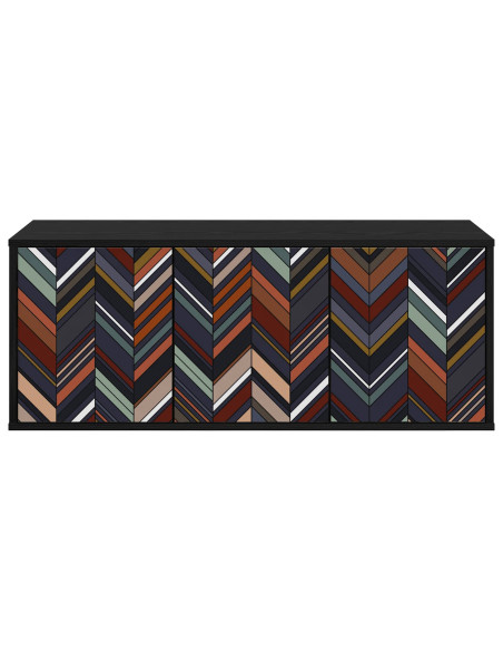 Mobile TV da Parete OMMEN 102 x 33 x 40 cm Rovere Nero