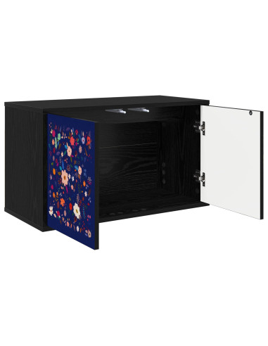Mobile TV da Parete MAINZ 69 x 33 x 40 cm Rovere Nero