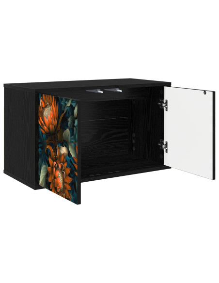 Mobile TV da Parete LOCHEM 69 x 33 x 40 cm Rovere Nero