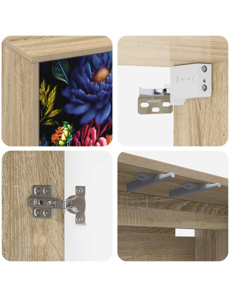 Mobile TV da Parete KIEL 102 x 33 x 40 cm Rovere Sonoma