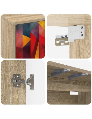 Mobile TV da Parete HEESCH 102 x 33 x 40 cm Rovere Sonoma