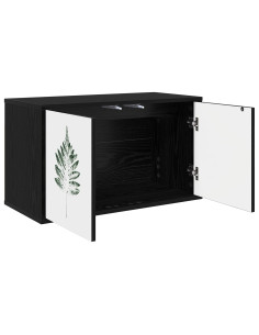 Mobile TV da Parete HANAU 69 x 33 x 40 cm Rovere Nero 2