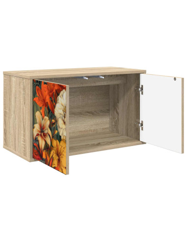 Mobile TV da Parete GENNEP 69 x 33 x 40 cm Rovere Sonoma