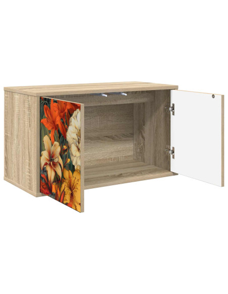 Mobile TV da Parete GENNEP 69 x 33 x 40 cm Rovere Sonoma