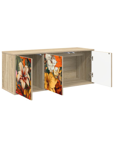 Mobile TV da Parete GENNEP 102 x 33 x 40 cm Rovere Sonoma