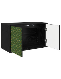 Mobile TV da Parete GELEEN 69 x 33 x 40 cm Rovere Nero 2