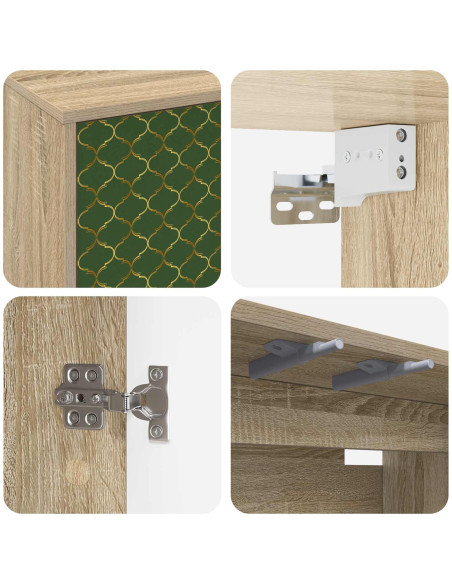 Mobile TV da Parete GELEEN 102 x 33 x 40 cm Rovere Sonoma