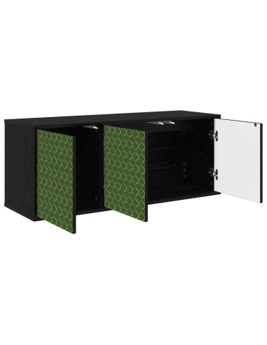 Mobile TV da Parete GELEEN 102 x 33 x 40 cm Rovere Nero