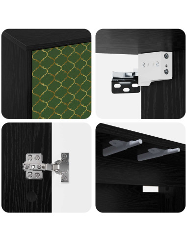 Mobile TV da Parete GELEEN 102 x 33 x 40 cm Rovere Nero