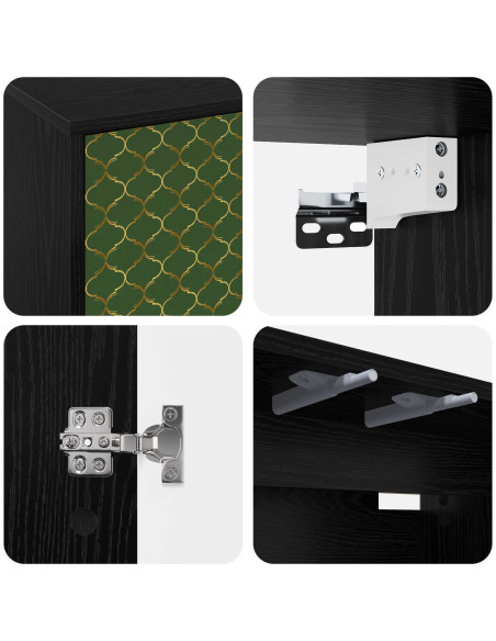 Mobile TV da Parete GELEEN 102 x 33 x 40 cm Rovere Nero