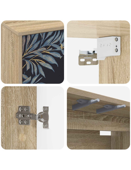 Mobile TV da Parete DOKKUM 69 x 33 x 40 cm Rovere Sonoma
