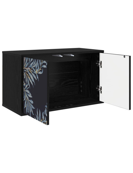 Mobile TV da Parete DOKKUM 69 x 33 x 40 cm Rovere Nero