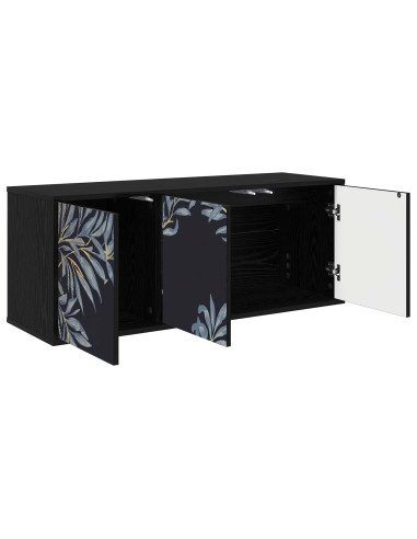 Mobile TV da Parete DOKKUM 102 x 33 x 40 cm Rovere Nero