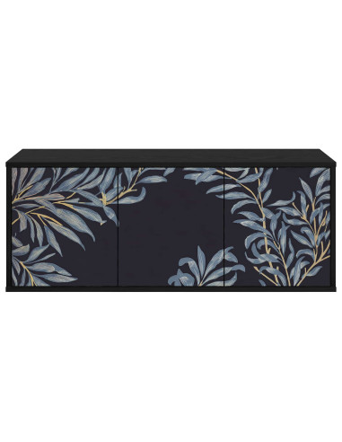 Mobile TV da Parete DOKKUM 102 x 33 x 40 cm Rovere Nero