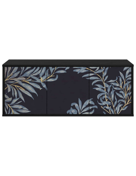 Mobile TV da Parete DOKKUM 102 x 33 x 40 cm Rovere Nero