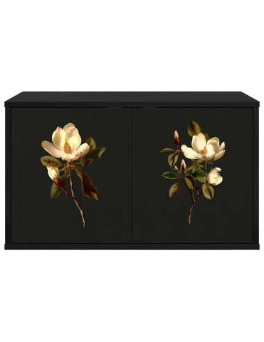 Mobile TV da Parete BREMEN 69 x 33 x 40 cm Rovere Nero