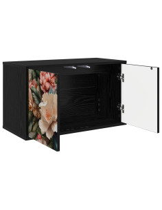 Mobile TV da Parete BORNE 69 x 33 x 40 cm Rovere Nero 2