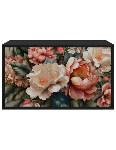 Mobile TV da Parete BORNE 69 x 33 x 40 cm Rovere Nero