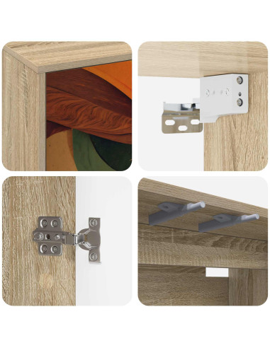 Mobile TV da Parete BONN 102 x 33 x 40 cm Rovere Sonoma