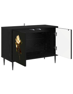 Mobile TV BREMEN 69 x 33 x 50,5 cm Rovere Nero 2