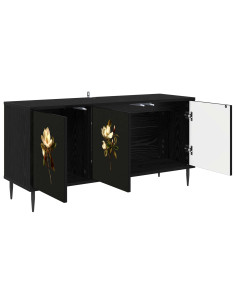 Mobile TV BREMEN 102 x 33 x 51 cm Rovere Nero 2