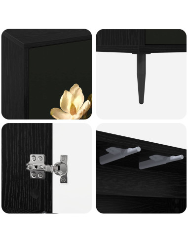 Mobile TV BREMEN 102 x 33 x 51 cm Rovere Nero