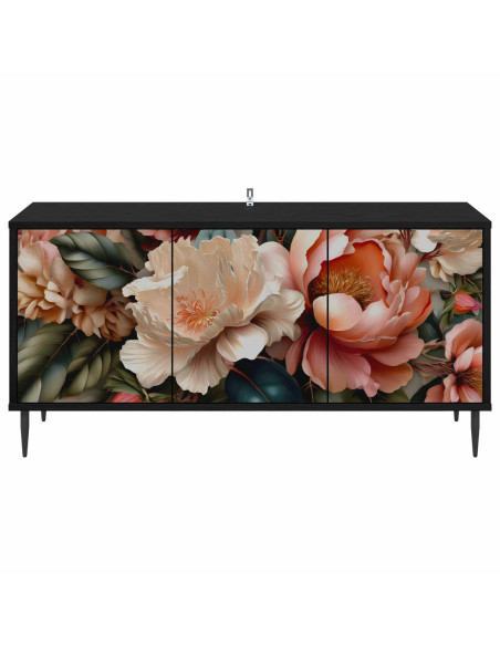 Mobile TV BORNE 102 x 33 x 51 cm Rovere Nero