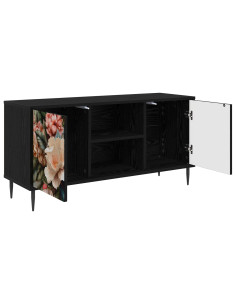 Mobile TV BORNE 102 x 33 x 51 cm Rovere Nero 2