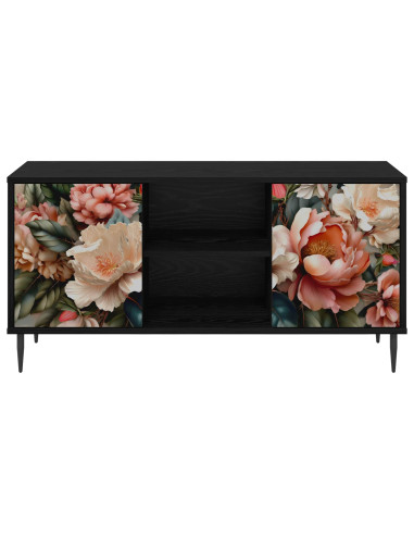 Mobile TV BORNE 102 x 33 x 51 cm Rovere Nero