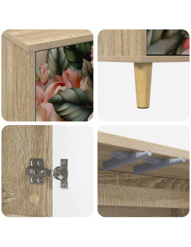 Mobile TV BORNE 102 x 33 x 50 cm Sonoma Legno ingegnerizzato