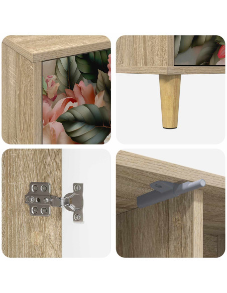 Mobile TV BORNE 102 x 33 x 50 cm Sonoma Legno ingegnerizzato