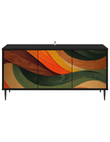 Mobile TV BONN 102 x 33 x 51 cm Rovere Nero