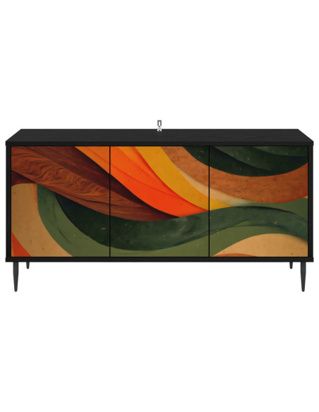 Mobile TV BONN 102 x 33 x 51 cm Rovere Nero