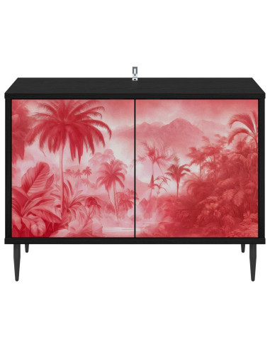 Mobile TV AACHEN 69 x 33 x 50,5 cm Rovere Nero