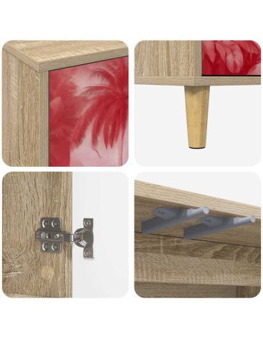 Mobile TV AACHEN 69 x 33 x 50 cm Sonoma Legno ingegnerizzato