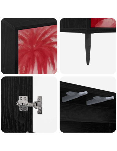 Mobile TV AACHEN 102 x 33 x 51 cm Rovere Nero