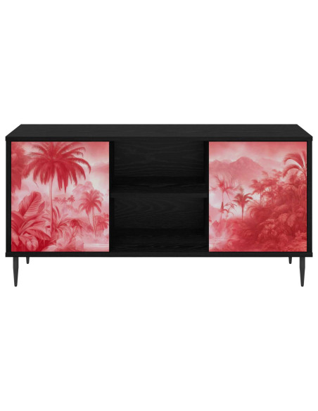 Mobile TV AACHEN 102 x 33 x 51 cm Rovere Nero