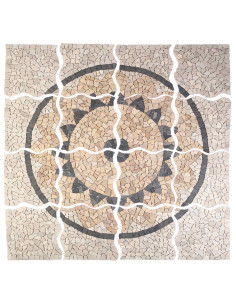 Piastrelle Mosaic con Motivo Girasole Multicolore 120 x 120 cm 2