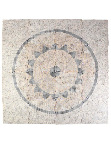 Piastrelle Mosaic con Motivo Girasole Multicolore 120 x 120 cm