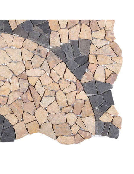 Piastrelle Mosaic con Motivo Girasole Multicolore 120 x 120 cm