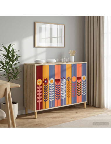 Credenza ESSEN Sonoma 102 x 33 x 75 cm Legno ingegnerizzato