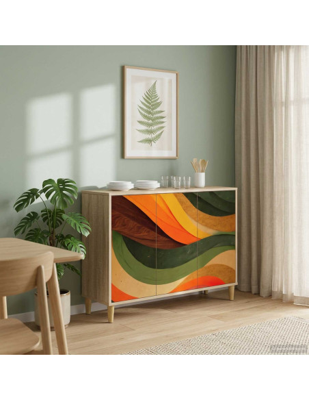 Credenza BONN Sonoma 102 x 33 x 75 cm Legno ingegnerizzato