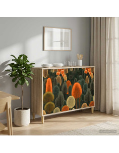 Credenza ZAANDAM Sonoma 102 x 33 x 75 cm Legno ingegnerizzato