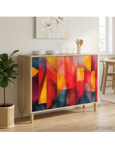Credenza HEESCH Sonoma 102 x 33 x 75 cm Legno ingegnerizzato