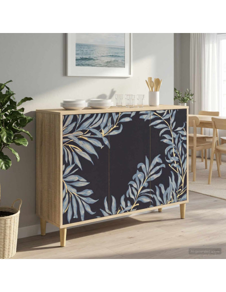 Credenza DOKKUM Sonoma 102 x 33 x 75 cm Legno ingegnerizzato