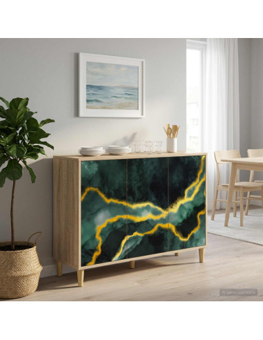 Credenza WIJHE Sonoma 102 x 33 x 75 cm Legno ingegnerizzato