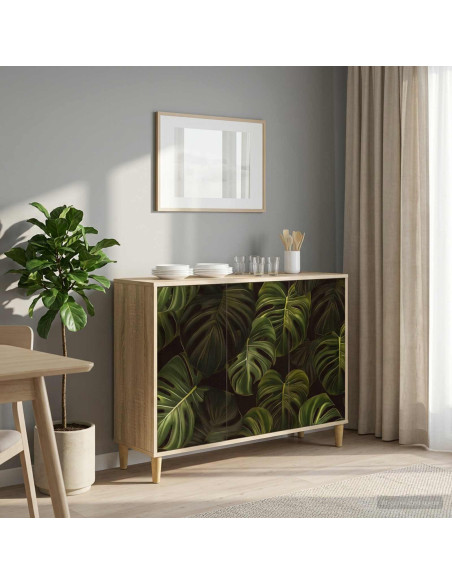 Credenza ELBURG Sonoma 102 x 33 x 75 cm Legno ingegnerizzato
