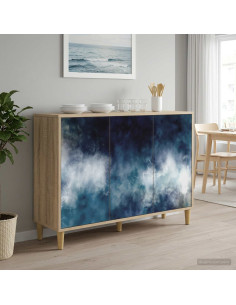 Credenza RAALTE Sonoma 102 x 33 x 75 cm Legno ingegnerizzato