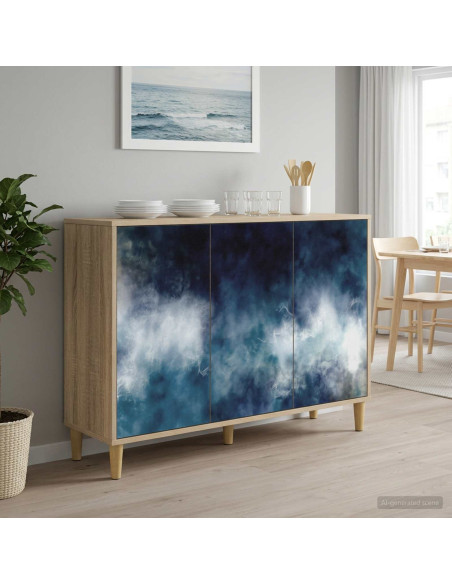 Credenza RAALTE Sonoma 102 x 33 x 75 cm Legno ingegnerizzato
